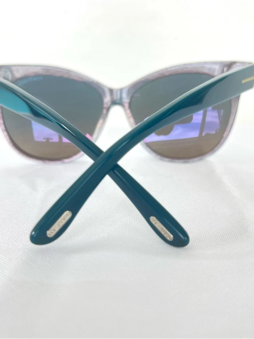 TOM FORD Italy TF330 89X SASKIA Gray Tinted Lenses Pink Purple Frame Sunglasses